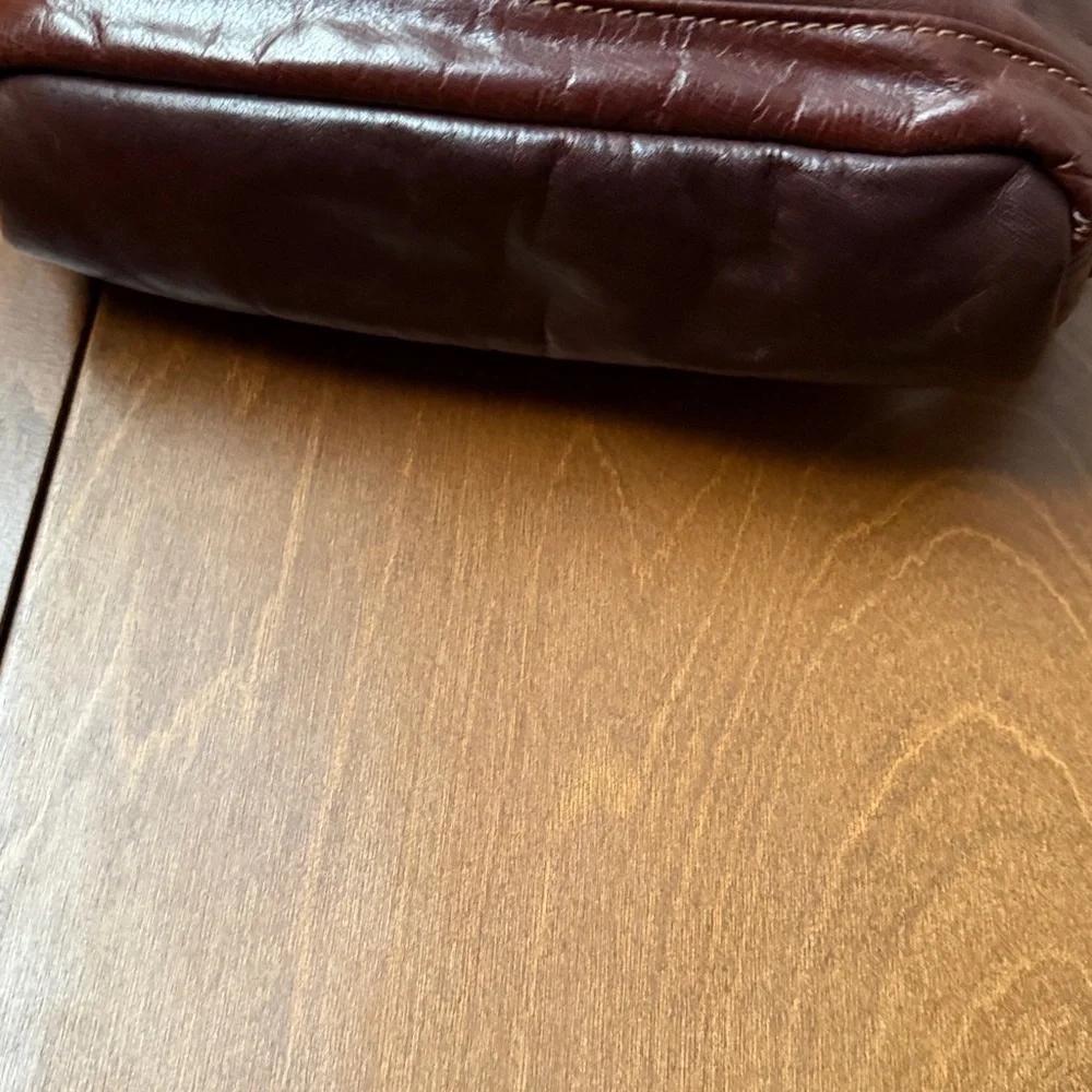Jack Georges Buffalo Leather Voyager Convertible Backpack EUC Ret $222 Dk Brown